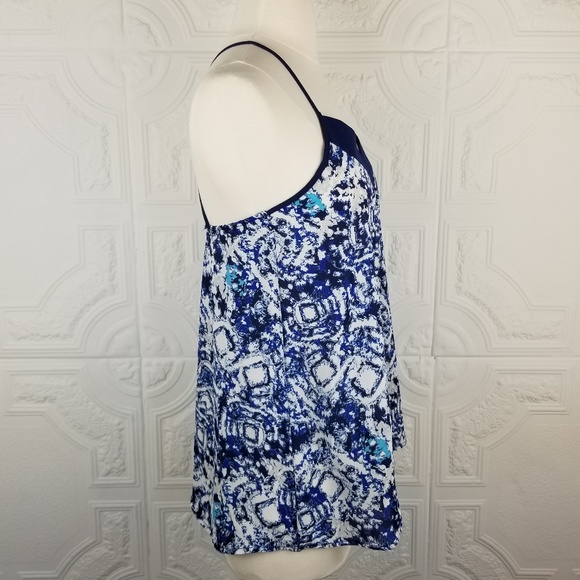 Romeo & Juliet Couture Blue & White Splash Tank - Picture 5 of 8
